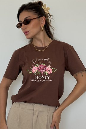 camiseta feminina maroom escuro honey 1
