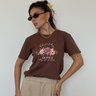 camiseta feminina maroom escuro honey