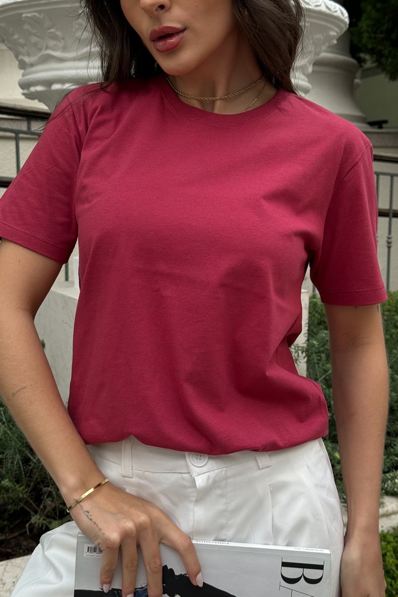 Camiseta Feminina Lisa 100% algodão premium