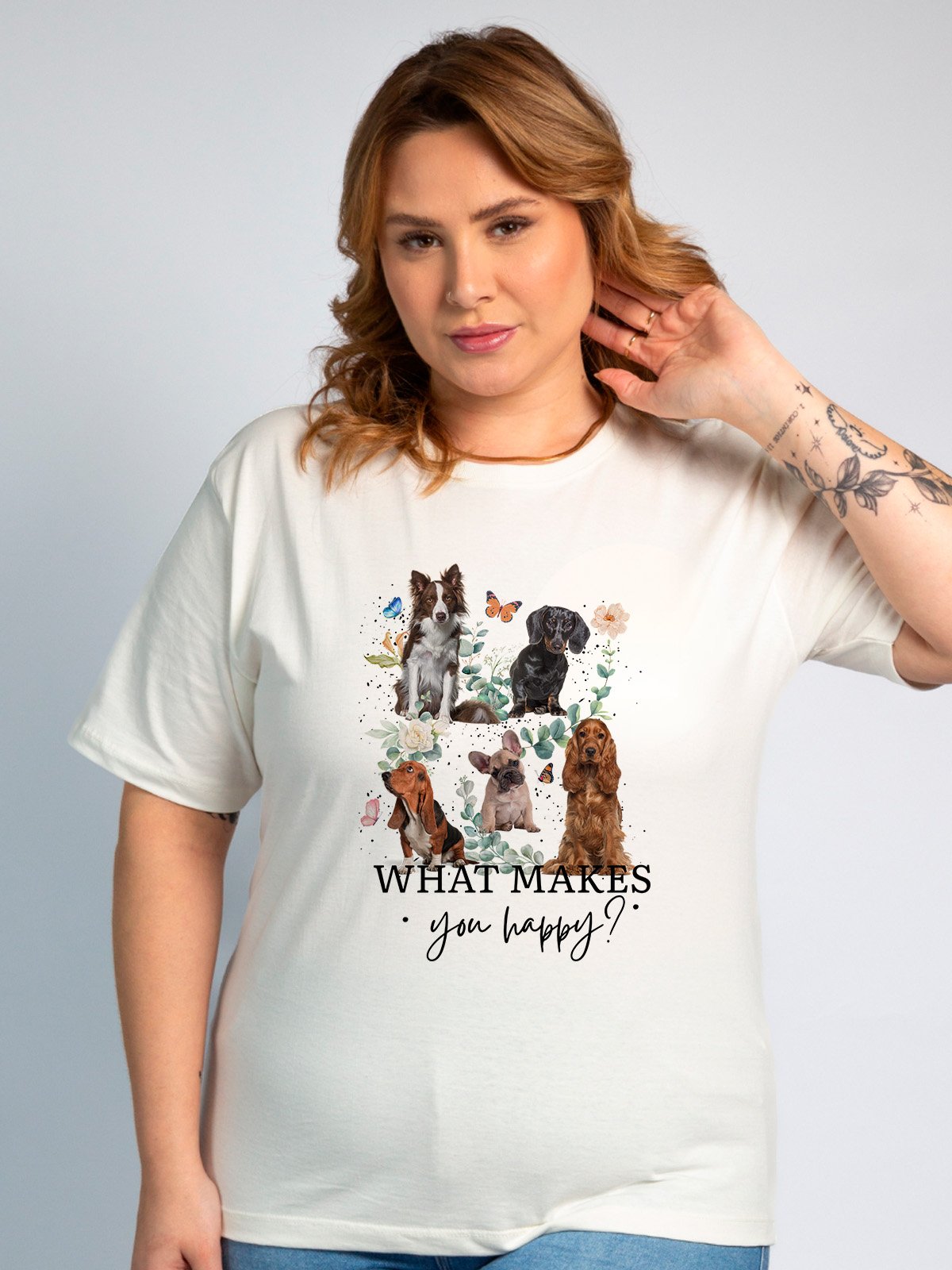 T-shirt Feminina Off Dogs Border Collie