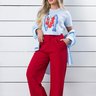 camiseta feminina azul claro sarinhas e tomates 1