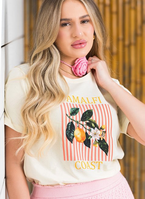 camiseta feminina amarela limao amalfi 1