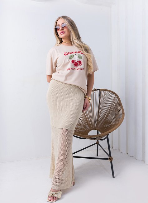 camiseta feminina oversized chocolate always cherries 1