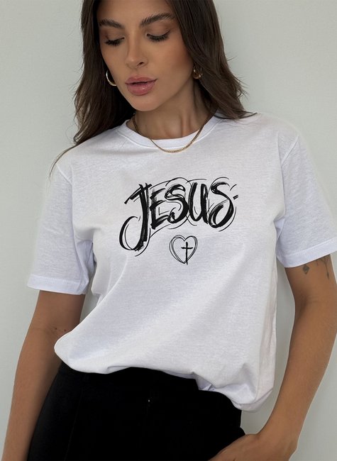 batch camiseta feminina branca coracao jesus 2
