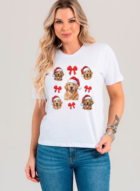 batch camiseta feminina branca golden natal